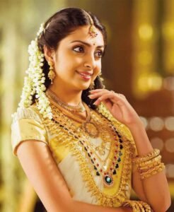 wedding gold long necklace design