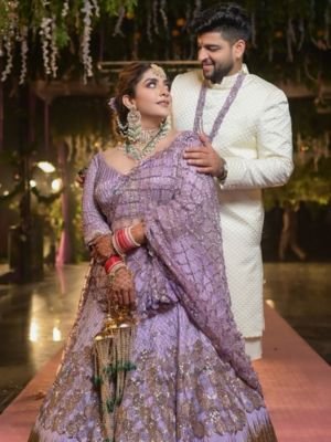 Lavender Colour Couple Dress